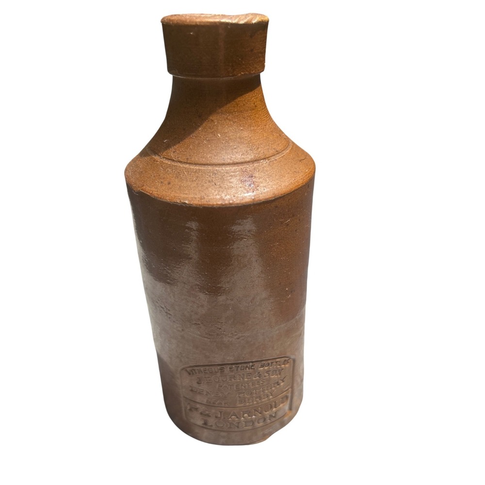 Antique J Bourne & Son Denby Pottery Stoneware Ink Bottle P & J Arnold London